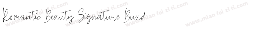 Romantic Beauty Signature Bundle字体转换